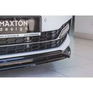 Maxton Design Front Ansatz V.3 / V3 für Skoda Superb Mk3 FL schwarz Hochglanz