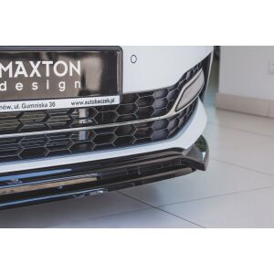 Maxton Design Front Ansatz V.3 / V3 für Skoda Superb Mk3 FL schwarz Hochglanz