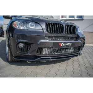 Maxton Design Front Ansatz für  BMW X5 E70 Facelift M Paket schwarz Hochglanz