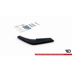 Maxton Design Heck Ansatz Flaps Diffusor für BMW 1er F20 Facelift M-power schwarz Hochglanz