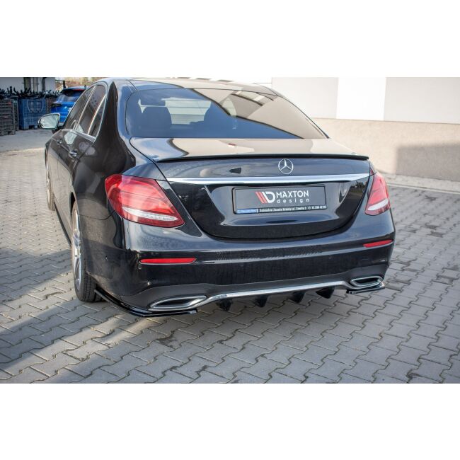 Maxton Design Spoiler CAP für Mercedes-Benz E-Klasse W213 AMG-Line schwarz Hochglanz
