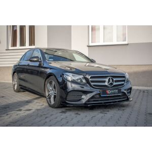 Maxton Design Front Ansatz für Mercedes-Benz  E43 AMG / AMG-Line W213 schwarz Hochglanz