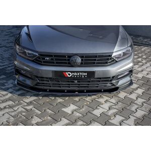 Maxton Design Front Ansatz V.1 / V1 für Volkswagen Passat R-Line B8 schwarz Hochglanz
