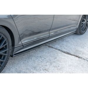 Maxton Design Seitenschweller Ansatz für Volkswagen Passat R-Line B8 schwarz Hochglanz