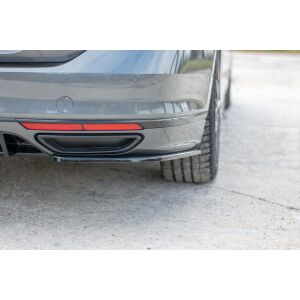 Maxton Design Heck Ansatz Flaps Diffusor für Volkswagen Passat R-Line B8 schwarz Hochglanz