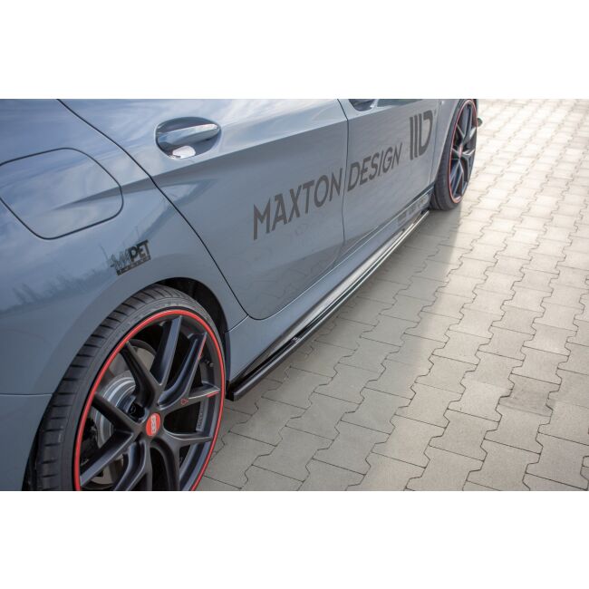 Maxton Design Seitenschweller Ansatz für V.1 / V1 für BMW 1er F40 M-Paket/ M135i  schwarz Hochglanz