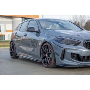 Maxton Design Seitenschweller Ansatz für V.1 / V1 für BMW 1er F40 M-Paket/ M135i  schwarz Hochglanz
