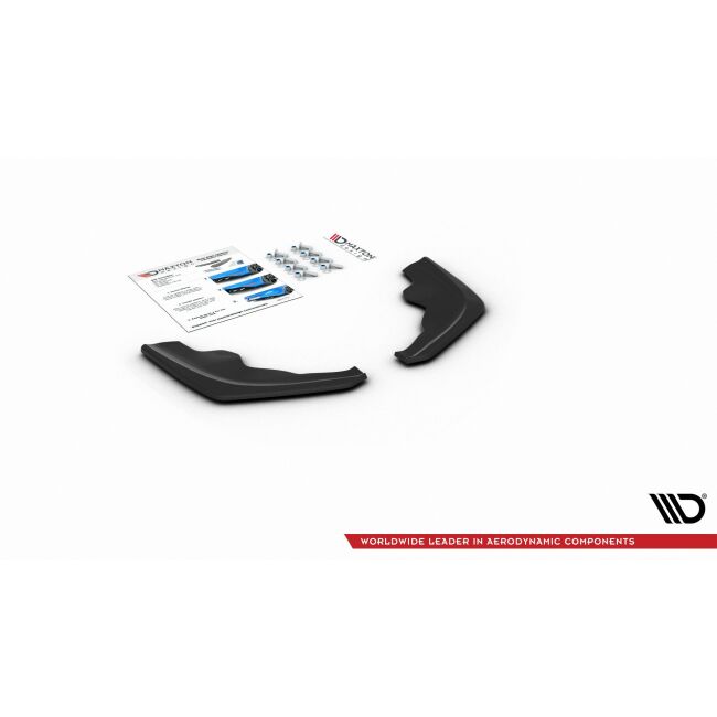 Maxton Design Heck Ansatz Flaps Diffusor V.2 / V2 für BMW 1er F40 M-Paket schwarz Hochglanz