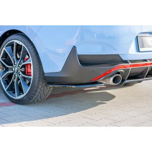 Maxton Design Heck Ansatz Flaps Diffusor für Hyundai I30 N Mk3 Fastback  schwarz Hochglanz