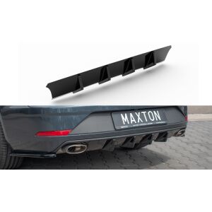 Maxton Design Heckdiffusor Ansatz V.1 / V1 für Seat Leon Cupra Mk3 FL Sportstourer schwarz Hochglanz