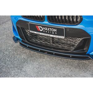 Maxton Design Front Ansatz für BMW X2 F39 M-Paket schwarz Hochglanz