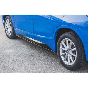 Maxton Design Seitenschweller Ansatz für BMW X2 F39 M-Paket schwarz Hochglanz