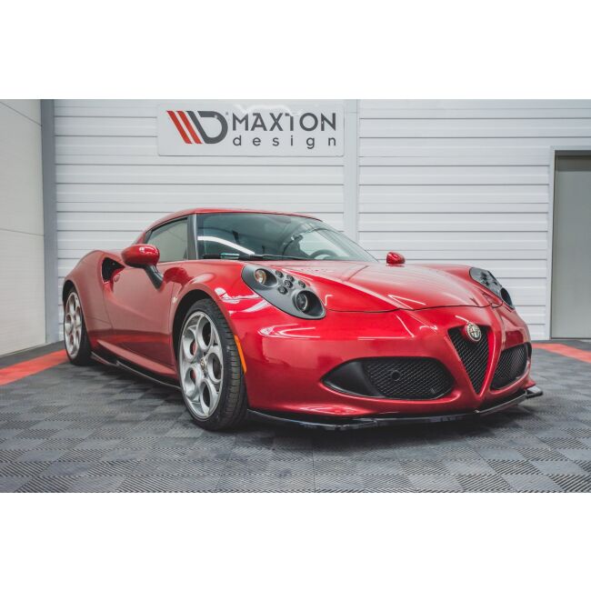 Maxton Design Front Ansatz für Alfa Romeo 4C schwarz Hochglanz