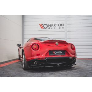 Maxton Design Mittlerer Heckdiffusor Ansatz für Alfa Romeo 4C schwarz Hochglanz