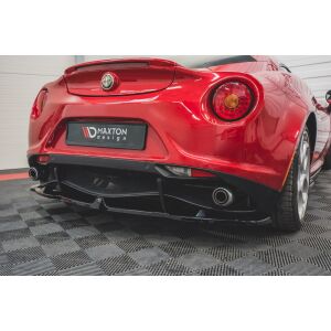 Maxton Design Mittlerer Heckdiffusor Ansatz für Alfa Romeo 4C schwarz Hochglanz