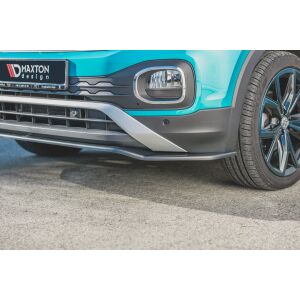 Maxton Design Front Ansatz für Volkswagen T-Cross schwarz Hochglanz