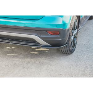 Maxton Design Mittlerer Heckdiffusor Ansatz für Volkswagen T-Cross schwarz Hochglanz