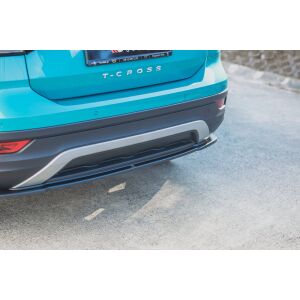 Maxton Design Mittlerer Heckdiffusor Ansatz für Volkswagen T-Cross schwarz Hochglanz