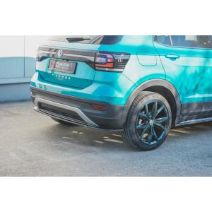Maxton Design Mittlerer Heckdiffusor Ansatz für Volkswagen T-Cross schwarz Hochglanz