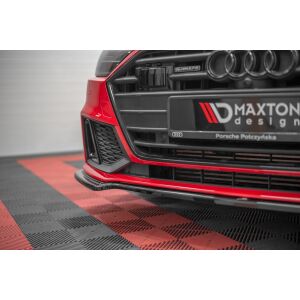 Maxton Design Front Ansatz V.1 / V1 für Audi A7 C8 S-Line / S7 C8 schwarz Hochglanz