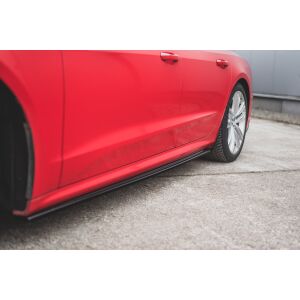 Maxton Design Seitenschweller Ansatz für Audi A7 C8 S-Line / S7 C8 schwarz Hochglanz