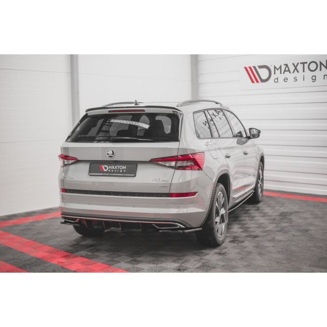 Maxton Design Spoiler CAP V.1 / V1 für Skoda Kodiaq Mk1 Sportline/RS schwarz Hochglanz