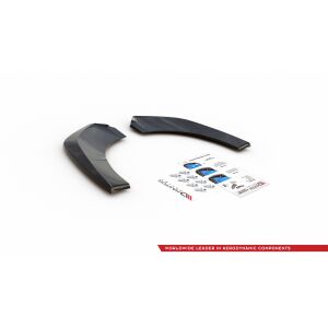 Maxton Design Heck Ansatz Flaps Diffusor für Skoda Kodiaq Mk1 Sportline (Version mit Schmutzfängern) schwarz Hochglanz