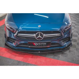 Maxton Design Front Ansatz V.1 / V1 für Mercedes A35 AMG / AMG-Line W177  schwarz Hochglanz