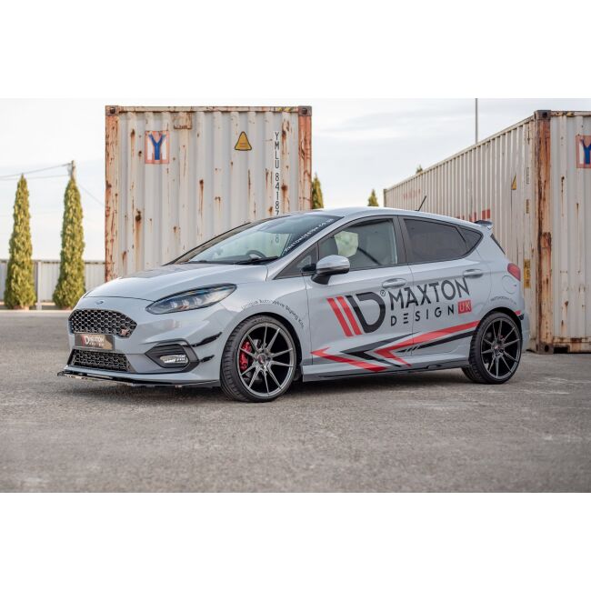 Maxton Design Seitenschweller Ansatz für V.3 / V3 für Ford Fiesta Mk8 ST / ST-Line schwarz Hochglanz