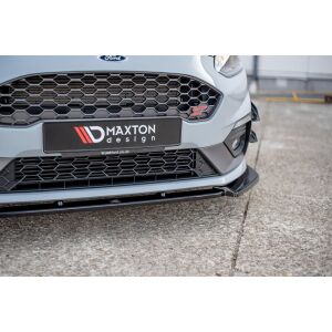 Maxton Design Front Ansatz V.7 / V7 für Ford Fiesta Mk8 ST / ST-Line schwarz Hochglanz