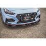 Maxton Design Front Ansatz V.4 / V4 für Hyundai I30 N Mk3 Hatchback/ Fastback schwarz Hochglanz