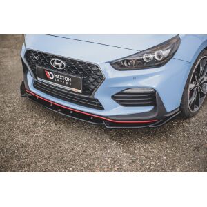 Maxton Design Front Ansatz V.5 / V5 für Hyundai I30 N Mk3 Hatchback/ Fastback schwarz Hochglanz