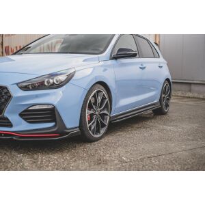 Maxton Design Seitenschweller Ansatz für V.4 / V4 Hyundai I30 N Mk3 / Mk3 FL Hatchback/ Fastback schwarz Hochglanz