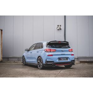 Maxton Design Mittlerer Heckdiffusor Ansatz für Hyundai I30 N Mk3 Hatchback schwarz Hochglanz