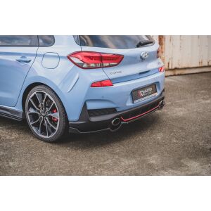 Maxton Design Mittlerer Heckdiffusor Ansatz für Hyundai I30 N Mk3 Hatchback schwarz Hochglanz