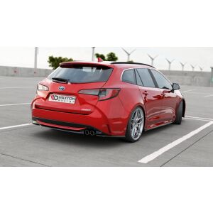 Maxton Design Heck Ansatz Flaps Diffusor für Toyota Corolla XII Touring Sports schwarz Hochglanz