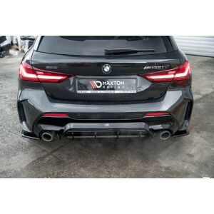 Maxton Design Heck Ansatz Flaps Diffusor V.3 / V3 für BMW 1er F40 M-Paket/ M135i schwarz Hochglanz