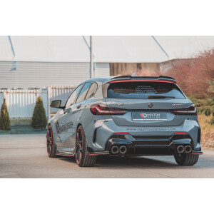 Maxton Design Heckdiffusor Ansatz V.2 / V2 für BMW 1er F40 M-Paket/ M135i schwarz Hochglanz