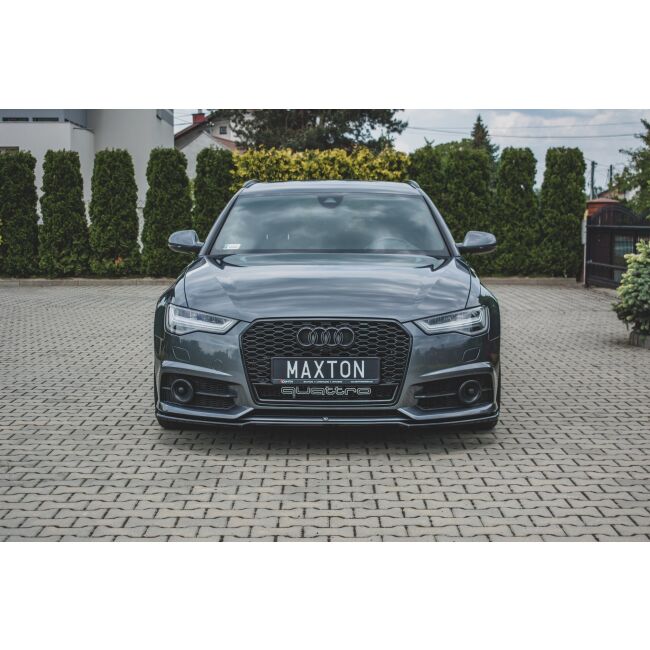 Maxton Design Front Ansatz für Audi S6 / A6 S-Line C7 FL  schwarz Hochglanz