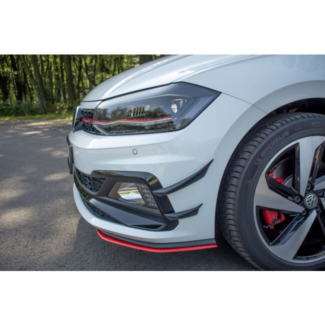 Maxton Design Stoßstangenflügel vorne (Canards) VW Polo GTI Mk 6