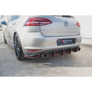 Maxton Design Robuste Racing Heckschürze V.1 / V1 für VW Golf 7 GTI