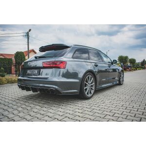 Maxton Design Spoiler CAP für Audi S6 / A6 S-Line C7 Avant schwarz matt