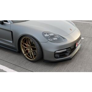 Maxton Design Front Ansatz für Porsche Panamera Turbo / GTS 971 schwarz Hochglanz