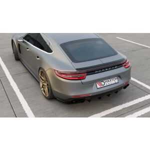 Maxton Design Heckdiffusor Ansatz für Porsche Panamera Turbo 971 schwarz Hochglanz