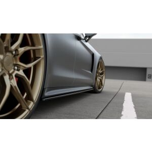 Maxton Design Seitenschweller Ansatz für Porsche Panamera Turbo / GTS 971 schwarz Hochglanz