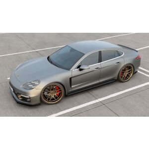 Maxton Design Seitenschweller Ansatz für Porsche Panamera Turbo / GTS 971 schwarz Hochglanz