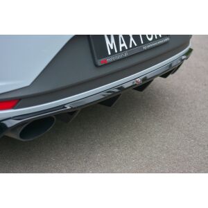 Maxton Design Heckdiffusor Ansatz für Seat Leon III Cupra schwarz Hochglanz
