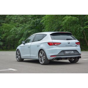 Maxton Design Heckdiffusor Ansatz für Seat Leon III Cupra schwarz Hochglanz