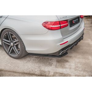 Maxton Design Heck Ansatz Flaps Diffusor für Mercedes-Benz E63 AMG Kombi/Limousine S213/W213 schwarz Hochglanz