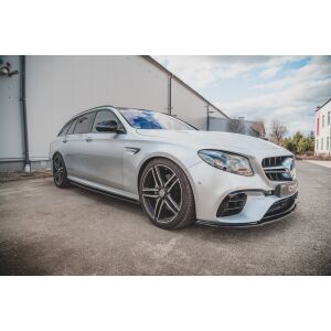 Maxton Design Seitenschweller Ansatz für Mercedes-Benz E63 AMG Kombi/Limousine S213/W213 schwarz Hochglanz